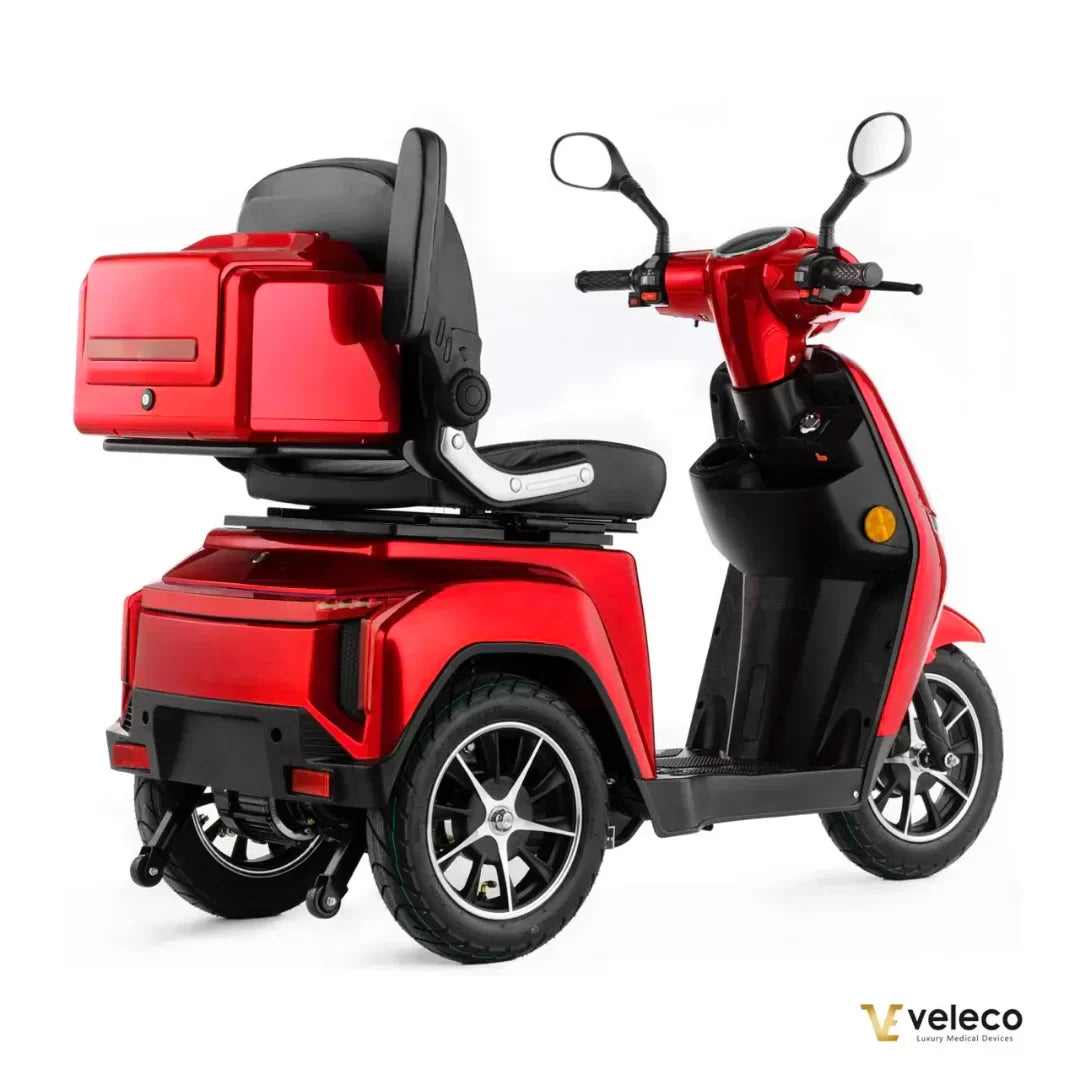 Veleco Turris – rear three-quarter view, red colour variant