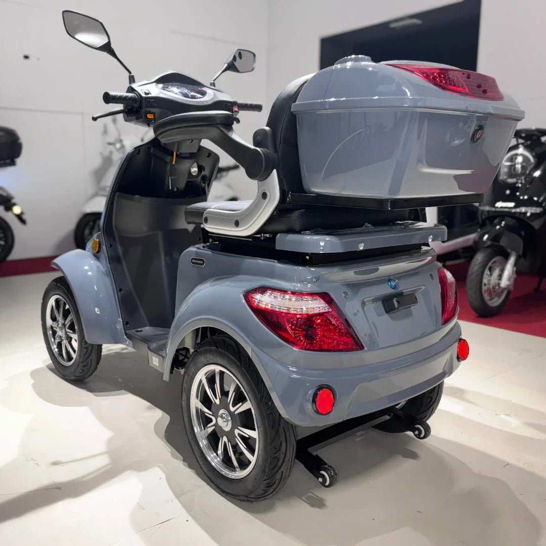 Vigorous VISTA Q1 – rear three-quarter view in showroom