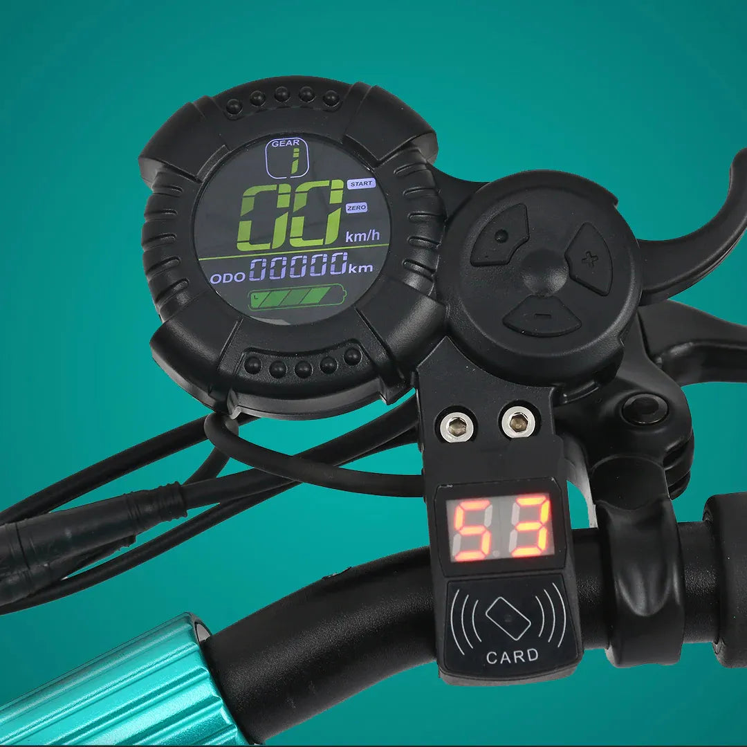 Electric Scooter Vsett 9 features a digital display with speed and odometer readings for easy monitoring.