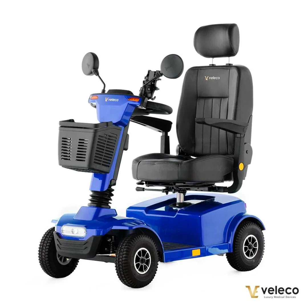 Veleco Jumpy – front three-quarter view, blue colour variant