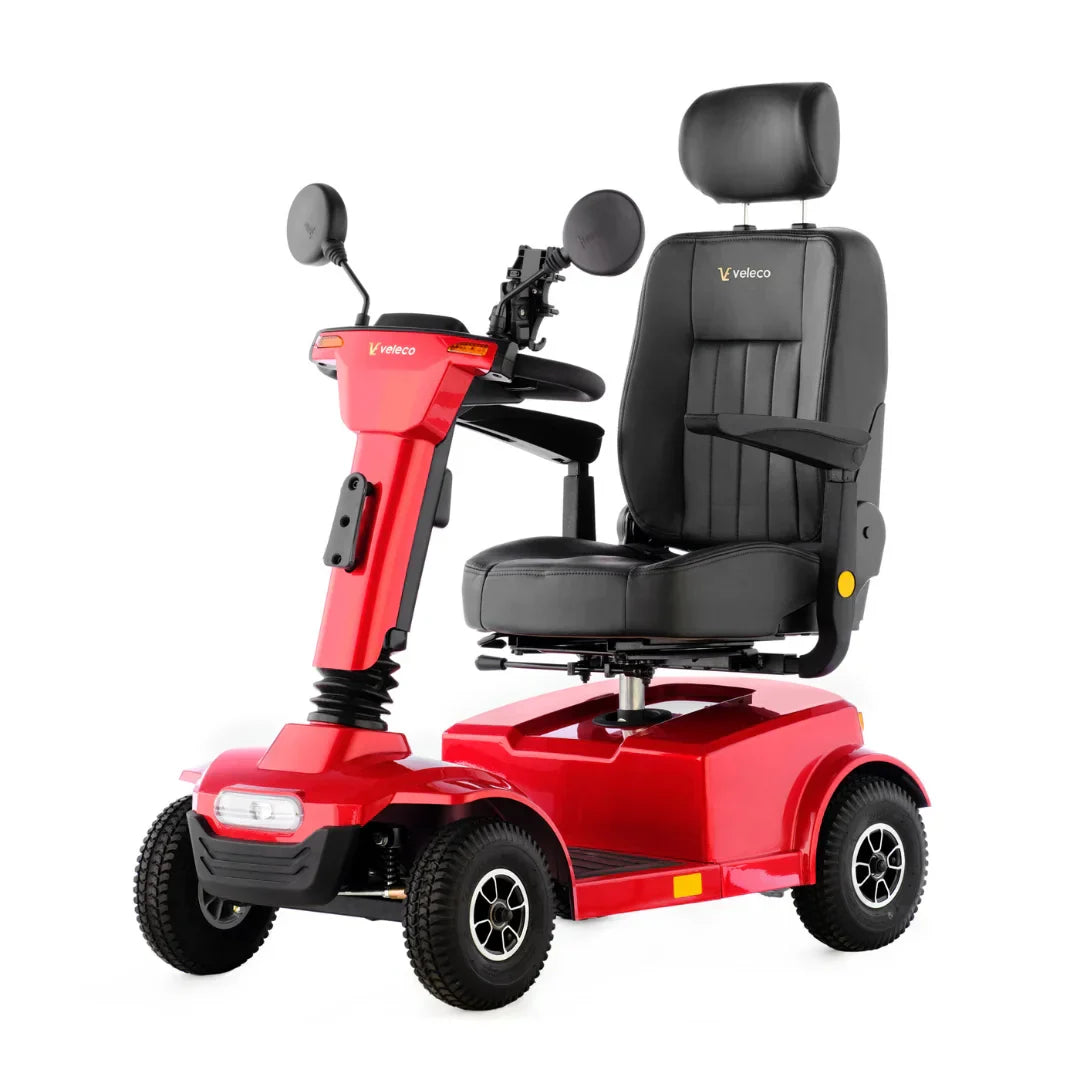 Veleco Jumpy – front three-quarter view, red colour variant