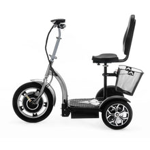 Electric Mobility Scooter Veleco Zt16 features a sleek design, sturdy frame, comfortable seat, and basket.