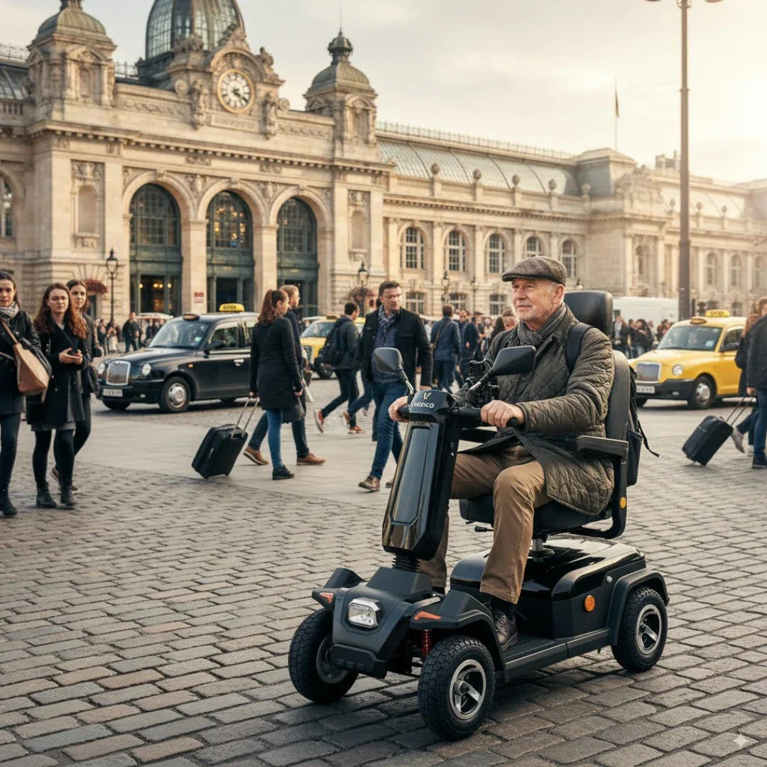 Veleco Sharpy – man riding in city square
