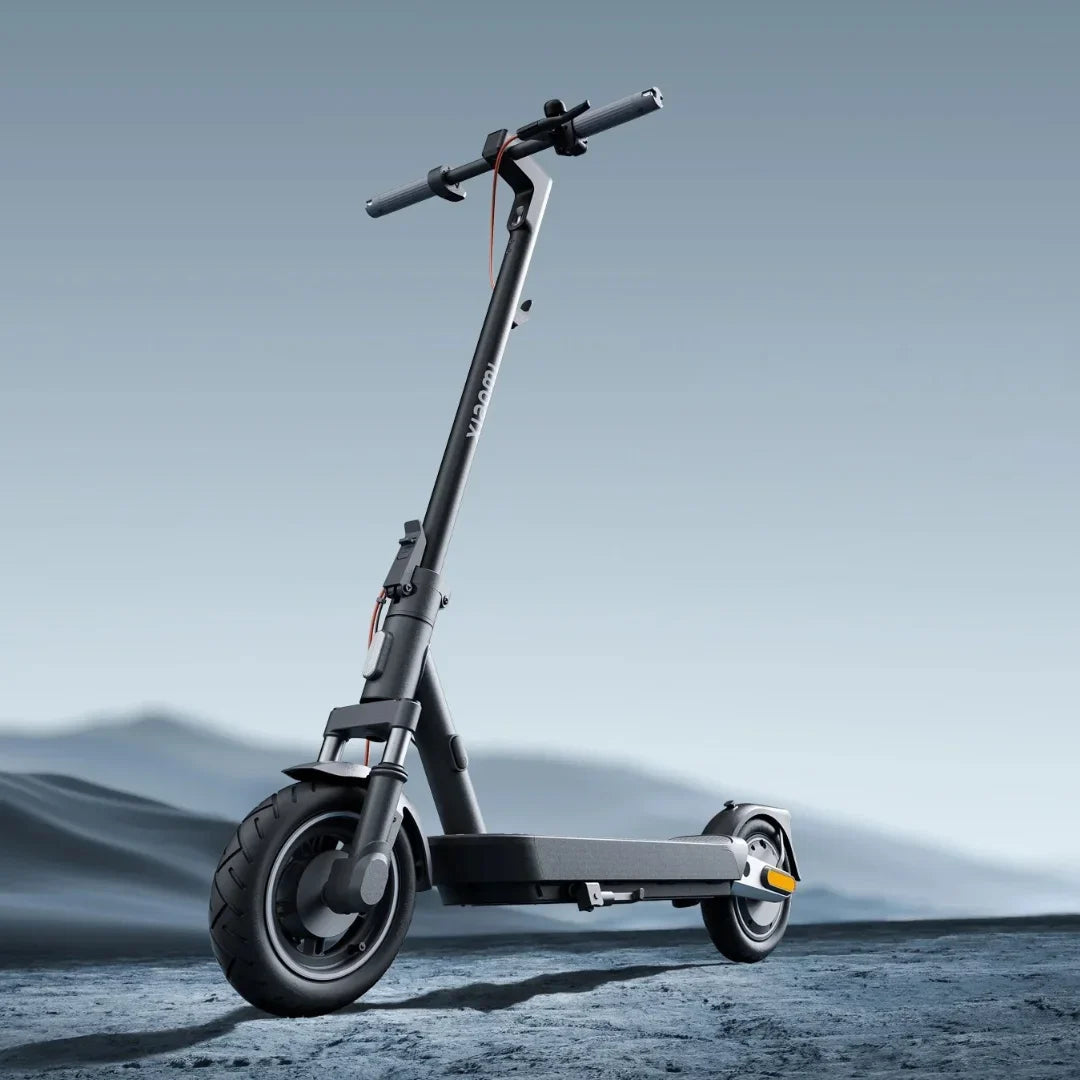 Electric Scooter Xiaomi 5 Pro, sleek design, sturdy frame, enhanced suspension, and large wheels for stability.