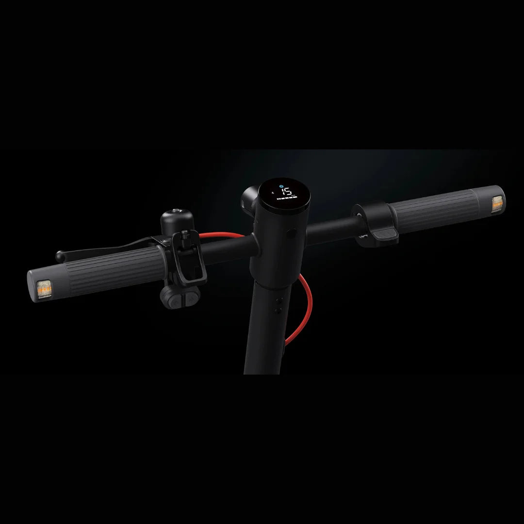 Electric Scooter Xiaomi Elite features a sleek black design, smart display, and illuminated grips for visibility.
