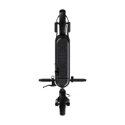 Electric Scooter Xiaomi Elite features a sleek black design, compact dimensions, and sturdy tires for stability.