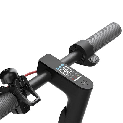 Electric Scooter Xiaomi 4 Eu features a sleek black handlebar with a digital display, bell, and throttle grip.