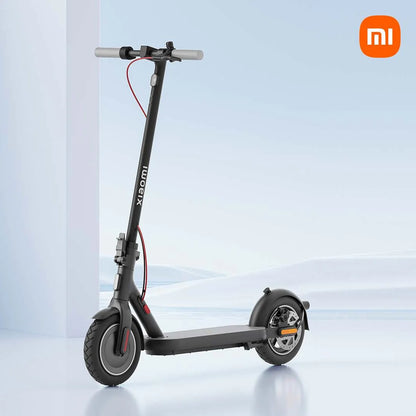 Electric Scooter Xiaomi 4 Eu features a sleek black design, sturdy tires, and a compact frame for easy commuting.