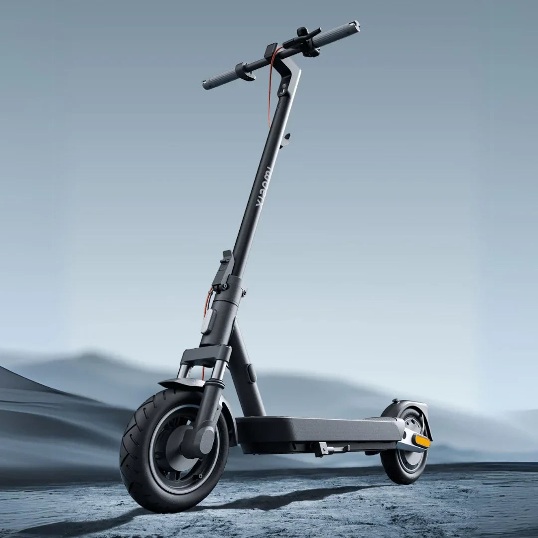 Electric scooter Xiaomi 5 MAX GL – front three-quarter view, outdoor setting