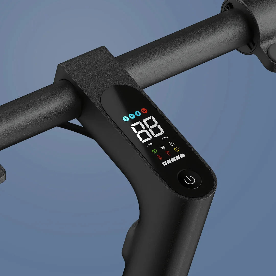 Electric Scooter Xiaomi 4 Ultra features a sleek digital display, showing speed, battery status, and controls.