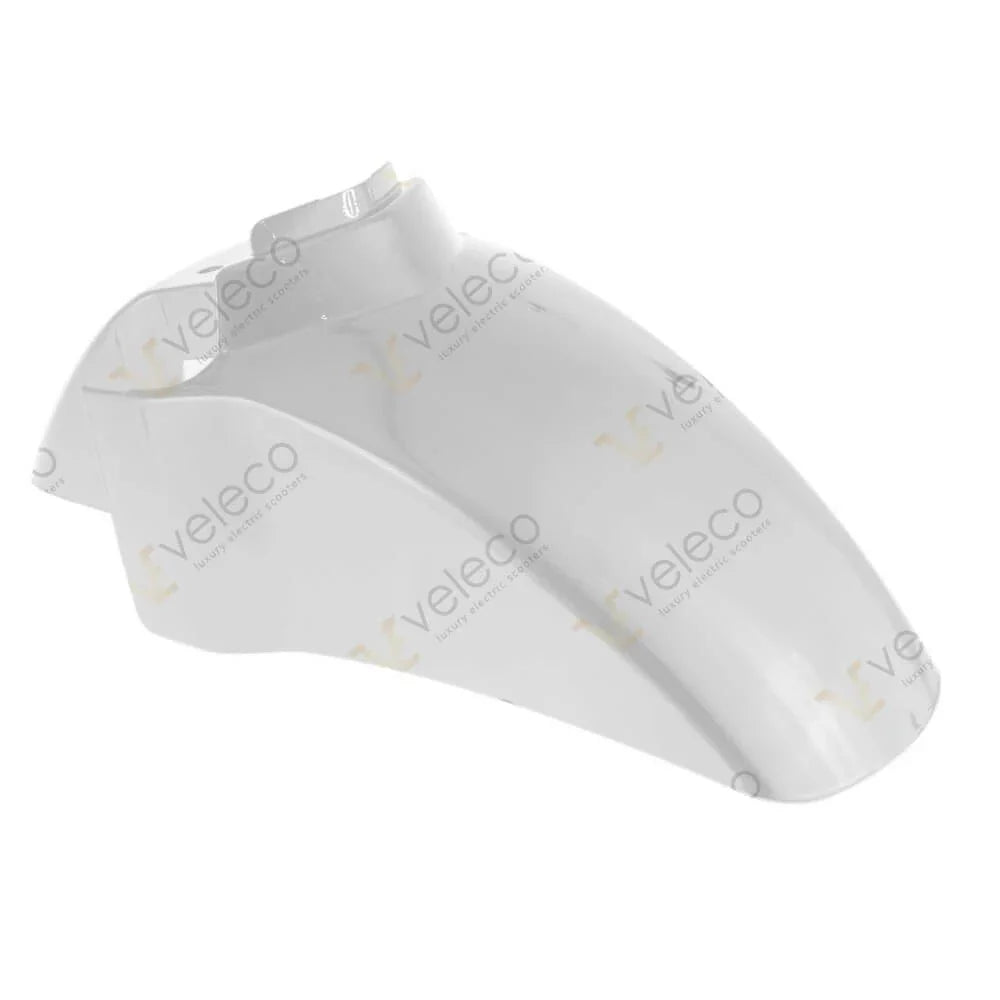 White Front Fender for Veleco ZT15E – white front fender, angled view