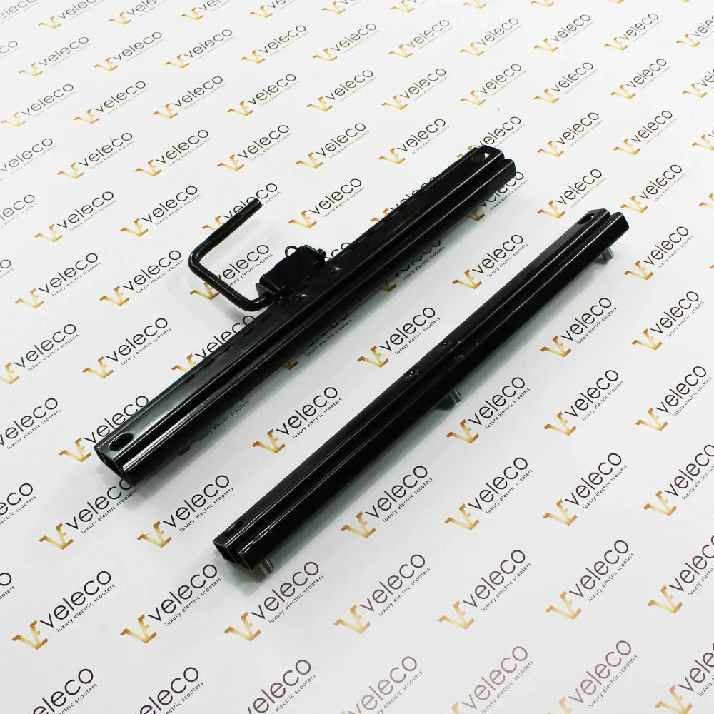 Movable Seat Slideway for Veleco ZT15 – two black seat slideway rails