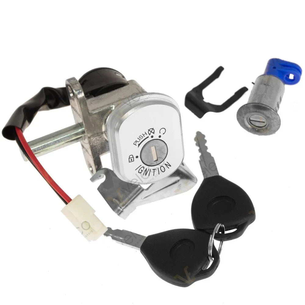 Ignition Key Switch Set for Veleco ZT15E – ignition switch, two keys, and lock cylinder
