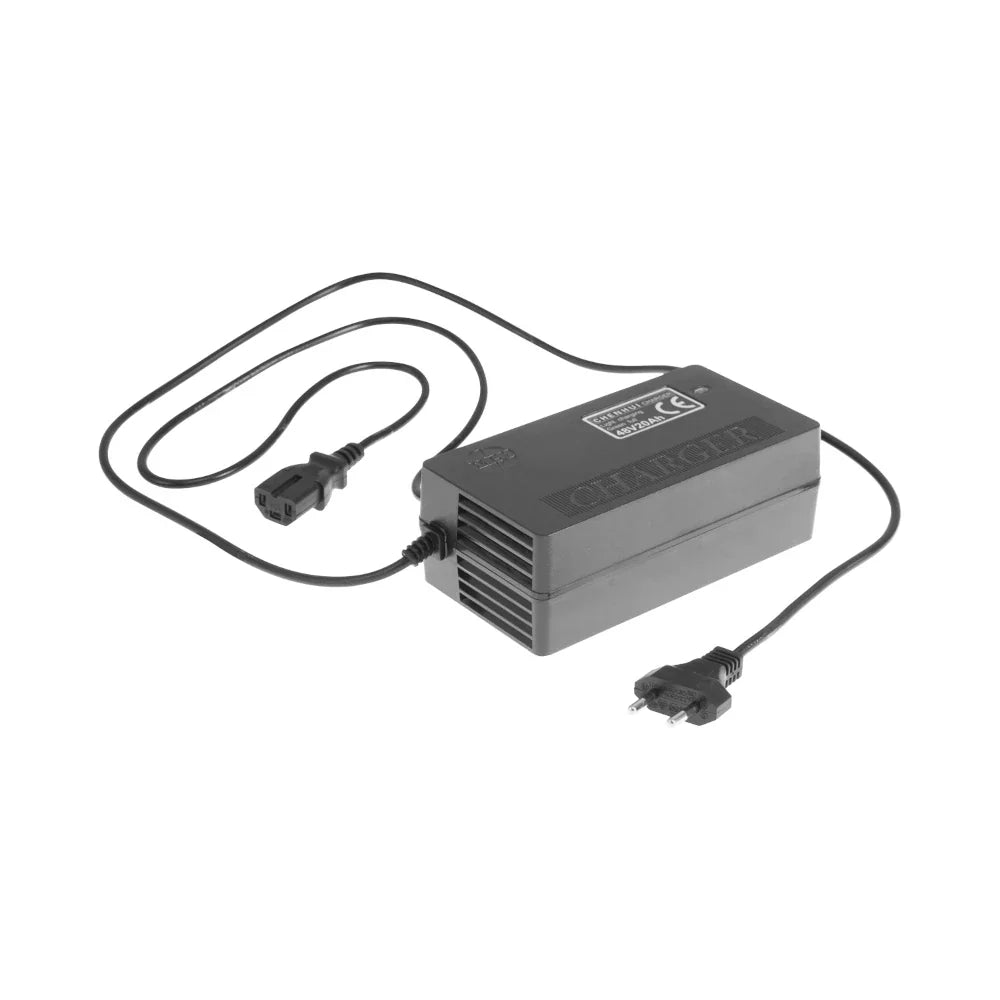 48V Charger for Veleco ZT15 and Veleco Draco Eu Plug – black charger with EU plug