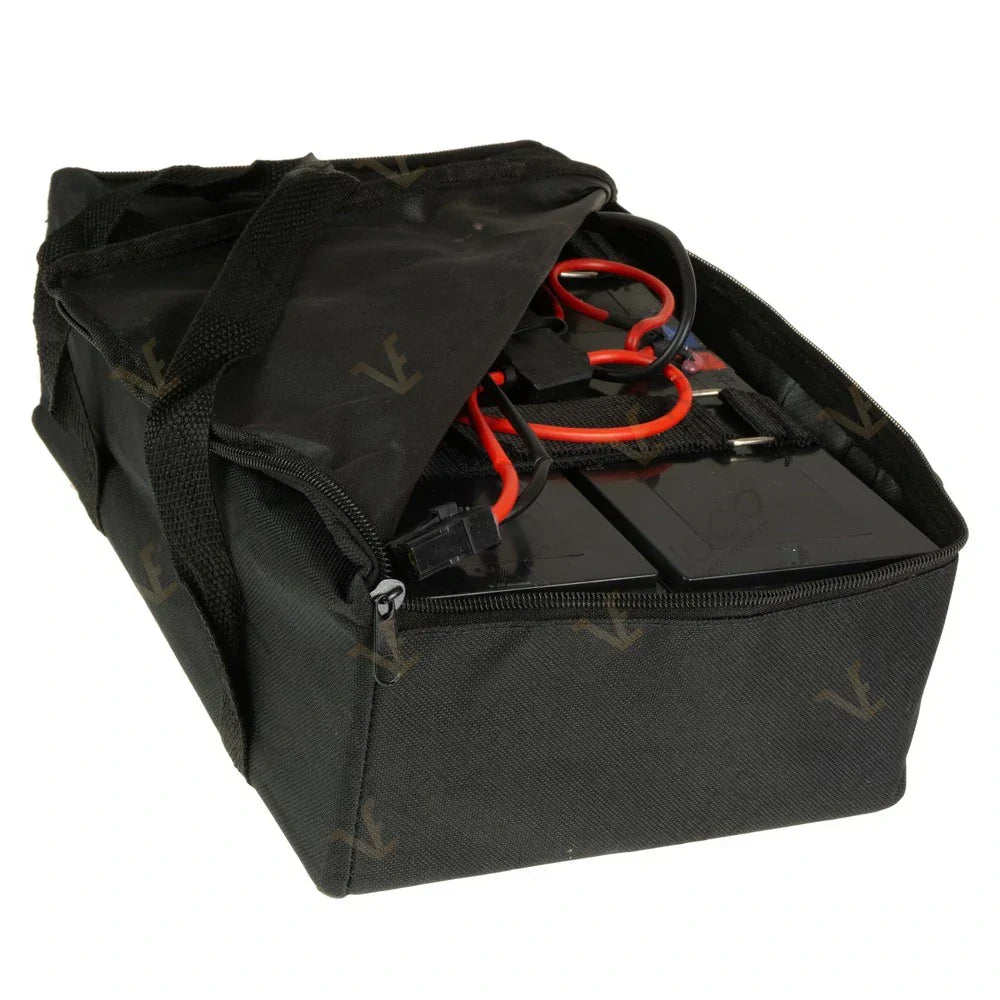 48V Battery Set for Veleco ZT16 – black battery bag with two batteries
