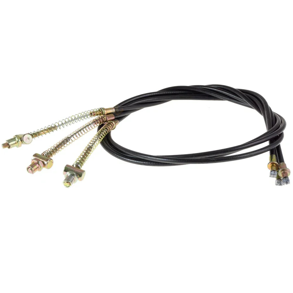 Front Brake Cable for Veleco ZT16 – three black cables with metal ends