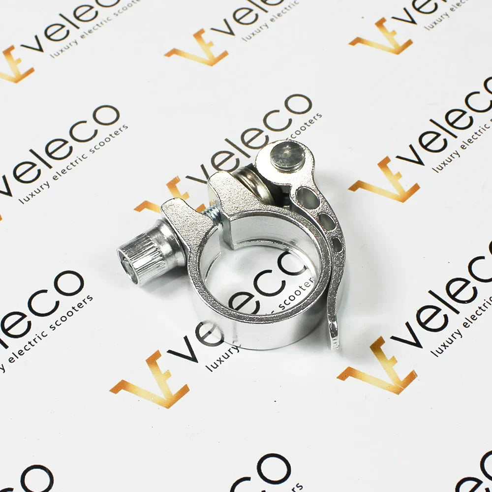 Saddle Clamp for Veleco ZT16 – silver metal saddle clamp