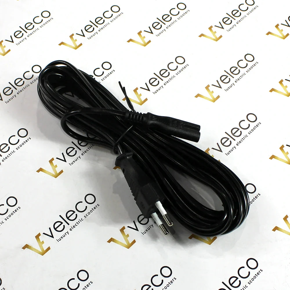 Charger Cable for Veleco ZT16 Europe – coiled black power cable