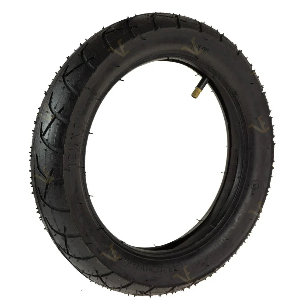 Rear Outer Tire with Inner Tube for Veleco ZT16 – black tire with inner tube