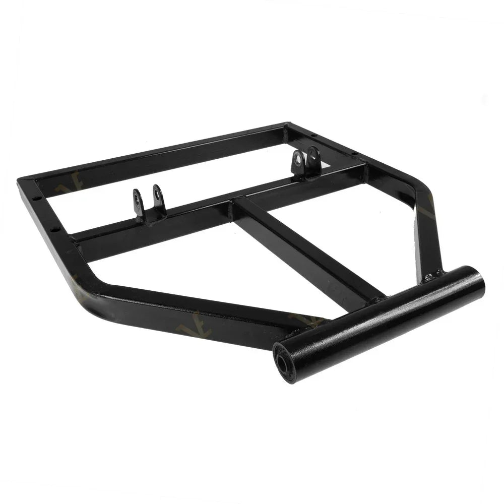 Rear Swingarm for Veleco ZT63 – black metal swingarm, angled view