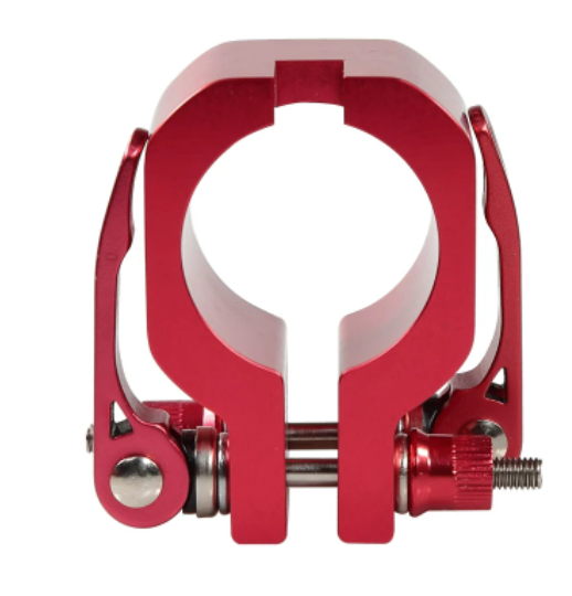 Clamp for ECO Speed 10x and 11X Electric Scooter – Upgrade – red clamp front view