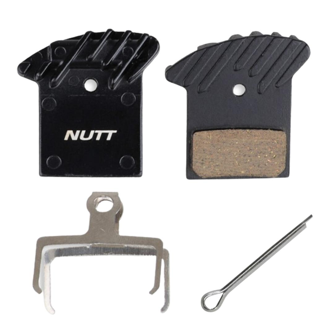 NUTT Brake Pads – two pads, spring, and cotter pin