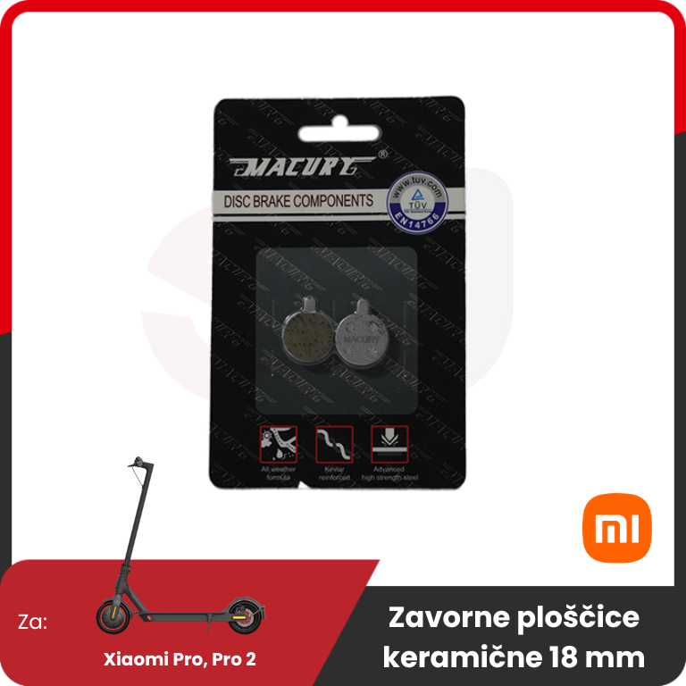 Ceramic Brake Pads for Xiaomi Pro – brake pads in packaging