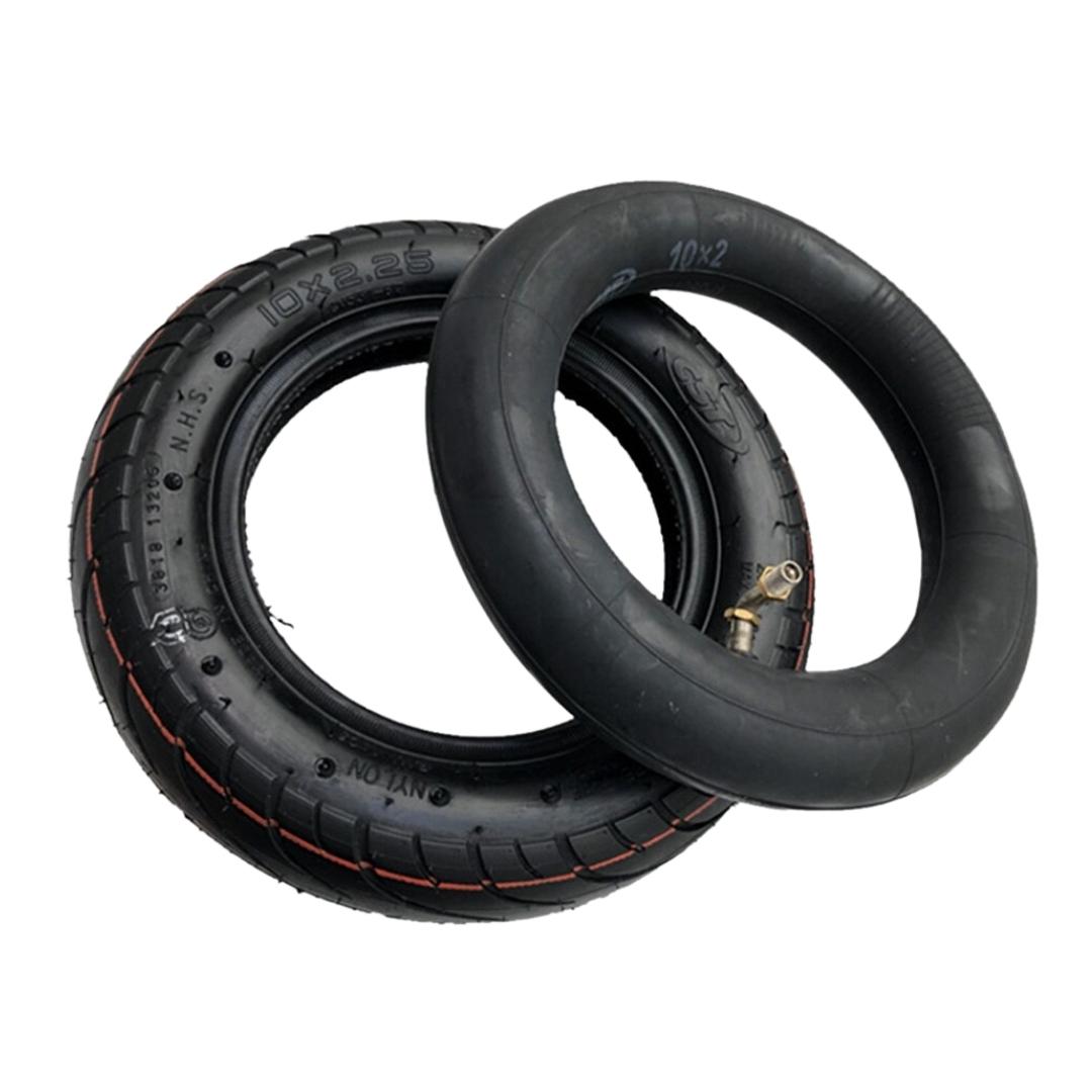 Inner Tube Set 10 x 2 90° Bent Valve – two inner tubes, one with tire