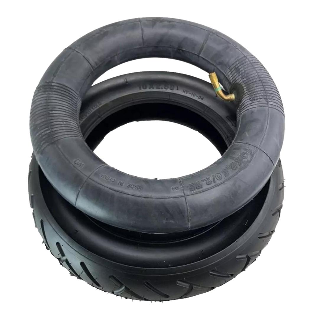 Inner Tube Set 10 x 2 90° Bent Valve – two inner tubes, one with tire