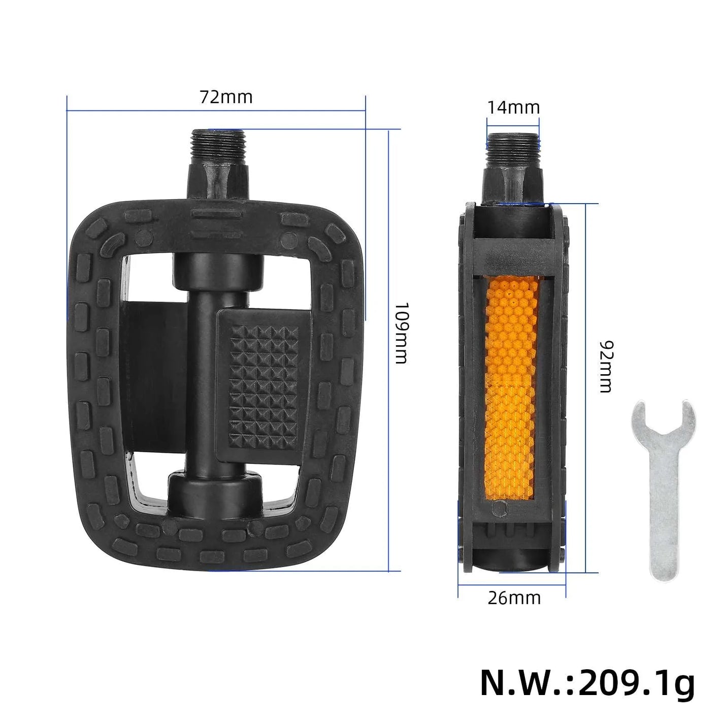 Anti-slip pedals for bicycle