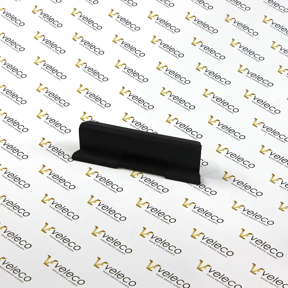 Left Door Lower Hinges Cover for Veleco Advena – black plastic cover, front view