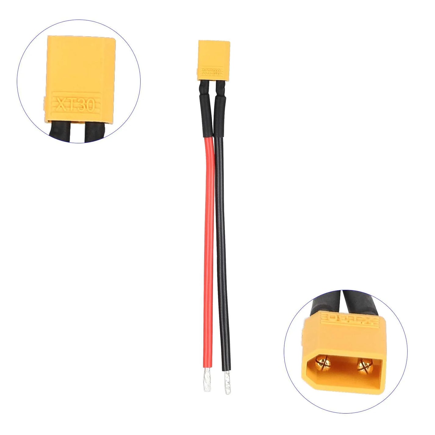 Battery Cable with XT30 Male Plug, 14 AWG – 1/6