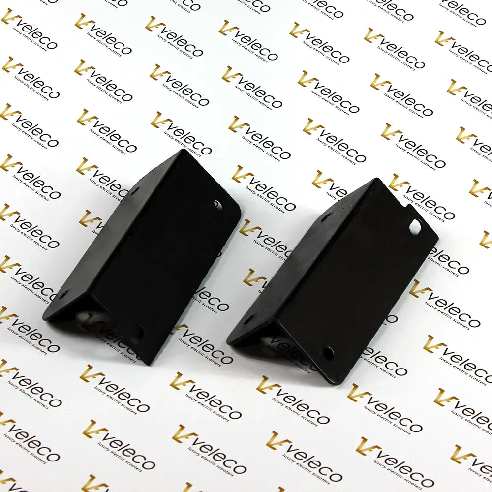 Armrest Mounting Plate for Veleco Draco – two black L-shaped brackets