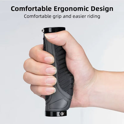 Black ergonomic grips, 131 mm – 6