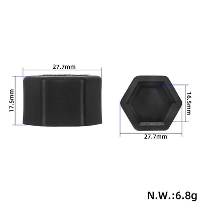 Black plastic cover for swingarm shaft nut for Kukirin