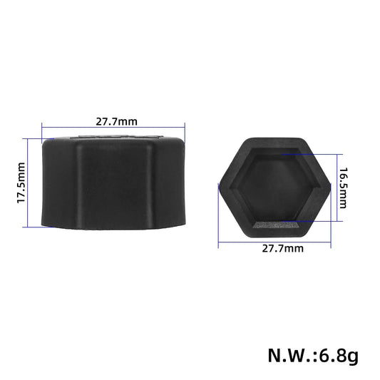 Black plastic cover for swingarm shaft nut for Kukirin