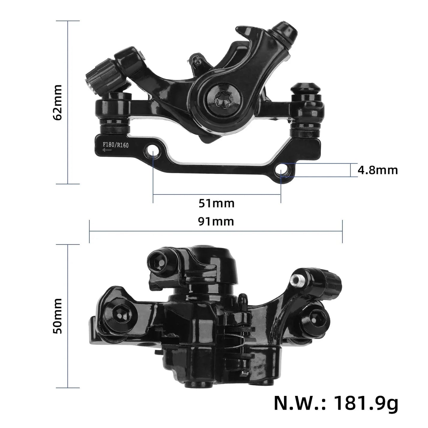 Brake caliper F180/R160 for KuKirin C1 Pro electric scooter