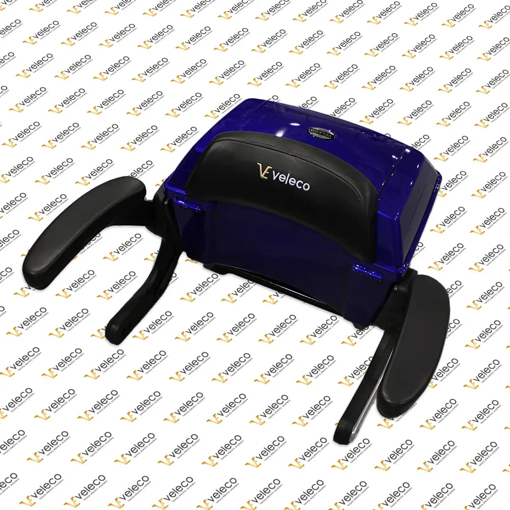 Black Lockbox bottom for Veleco FASTER and Veleco DRACO – blue lockbox bottom with armrests
