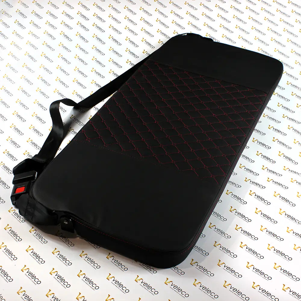Rear Sofa Seat for Veleco Advena – black seat cushion with red stitching