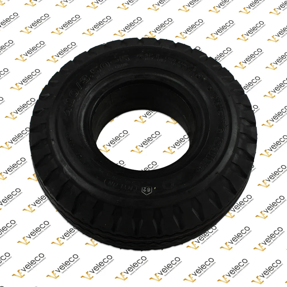 Solid Tire for Veleco Looper – black solid tire, top view