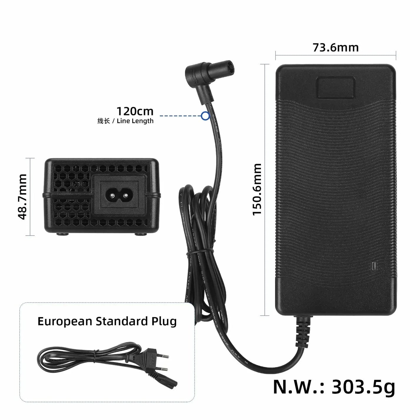Charger 54.6V 2A for Xiaomi 4 Pro 2nd Gen electric scooter