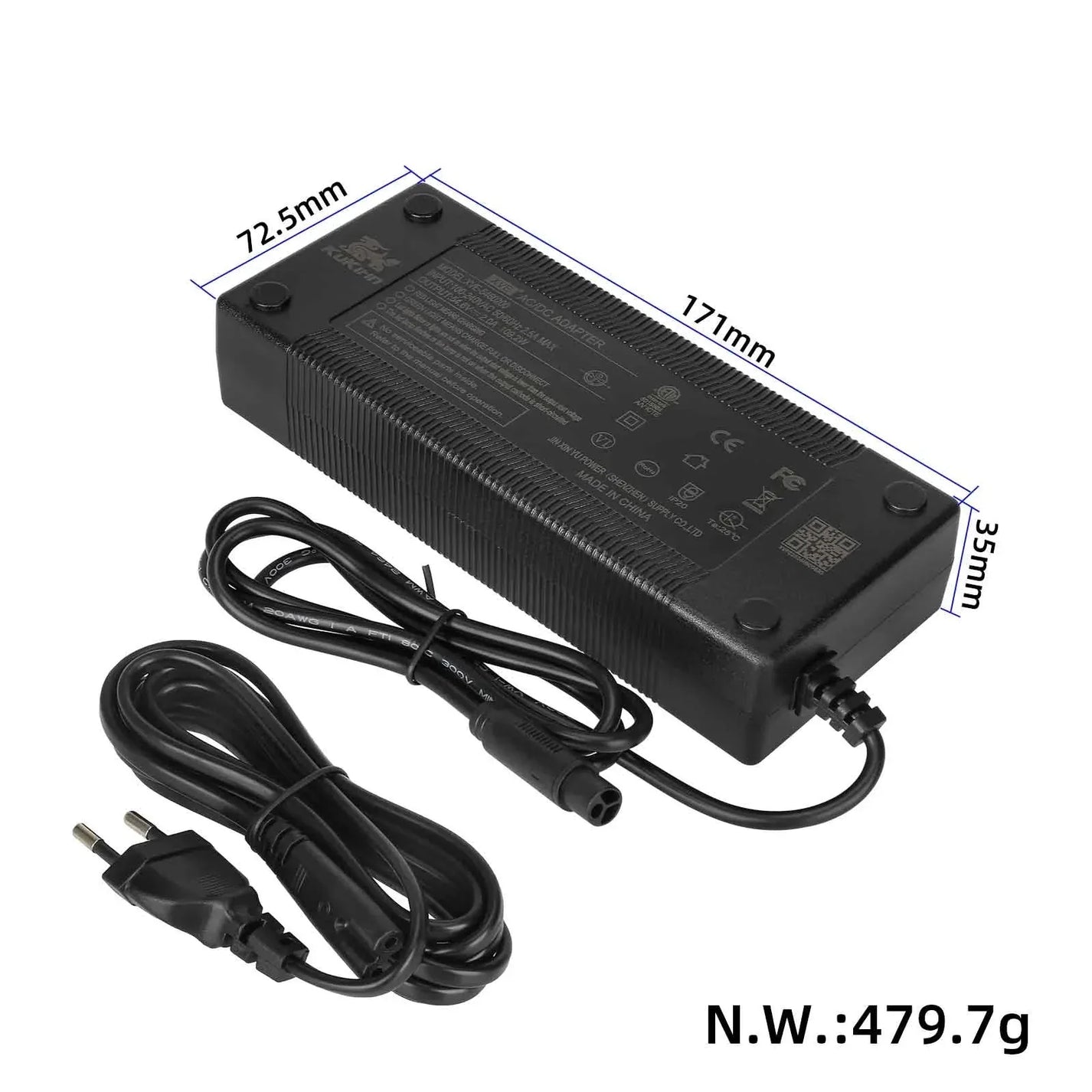 Charger for KuKirin G2 DGT - 54.6V 2A