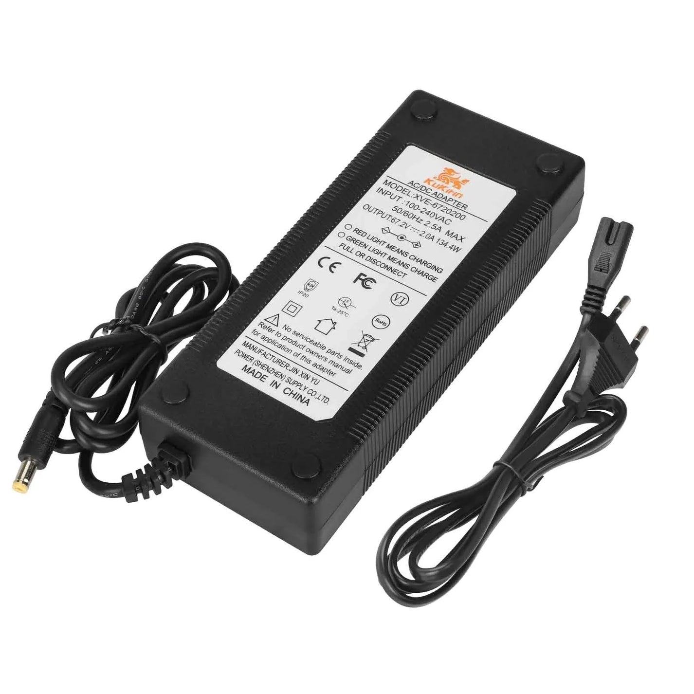 Charger for Kukirin G4 67.2V 2.0A DC2.1