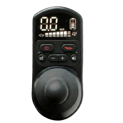Electric wheelchair ComfyGO G5 / G5 Pro – close-up top view of the black joystick controller with digital display
