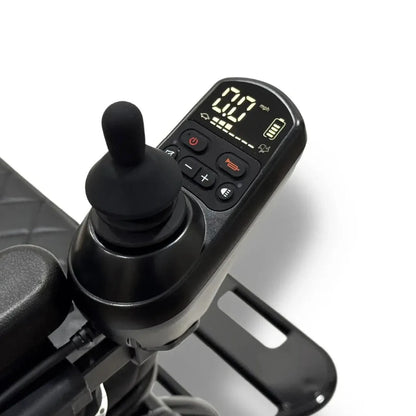 Electric wheelchair ComfyGO G5 / G5 Pro – close-up of the joystick controller with digital display and buttons