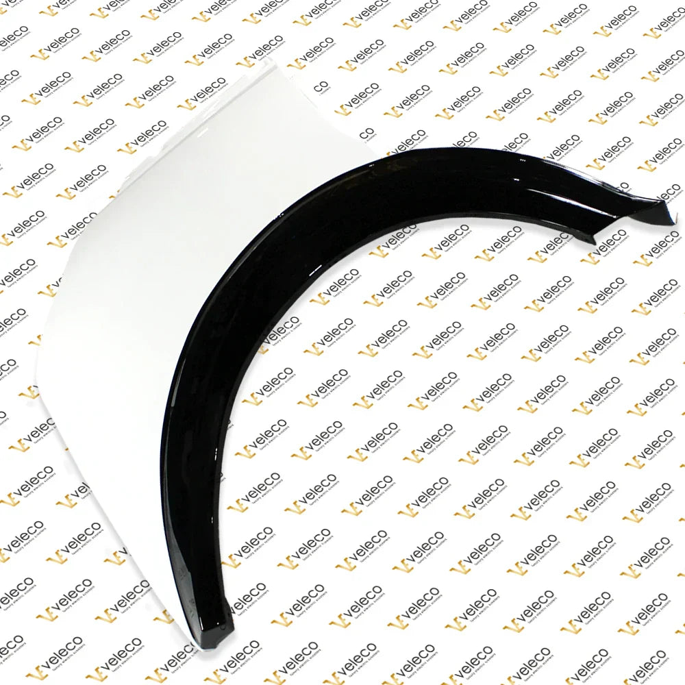 White Panel for Rear Right Wheel Arch for Veleco Advena – white and black panel, top view