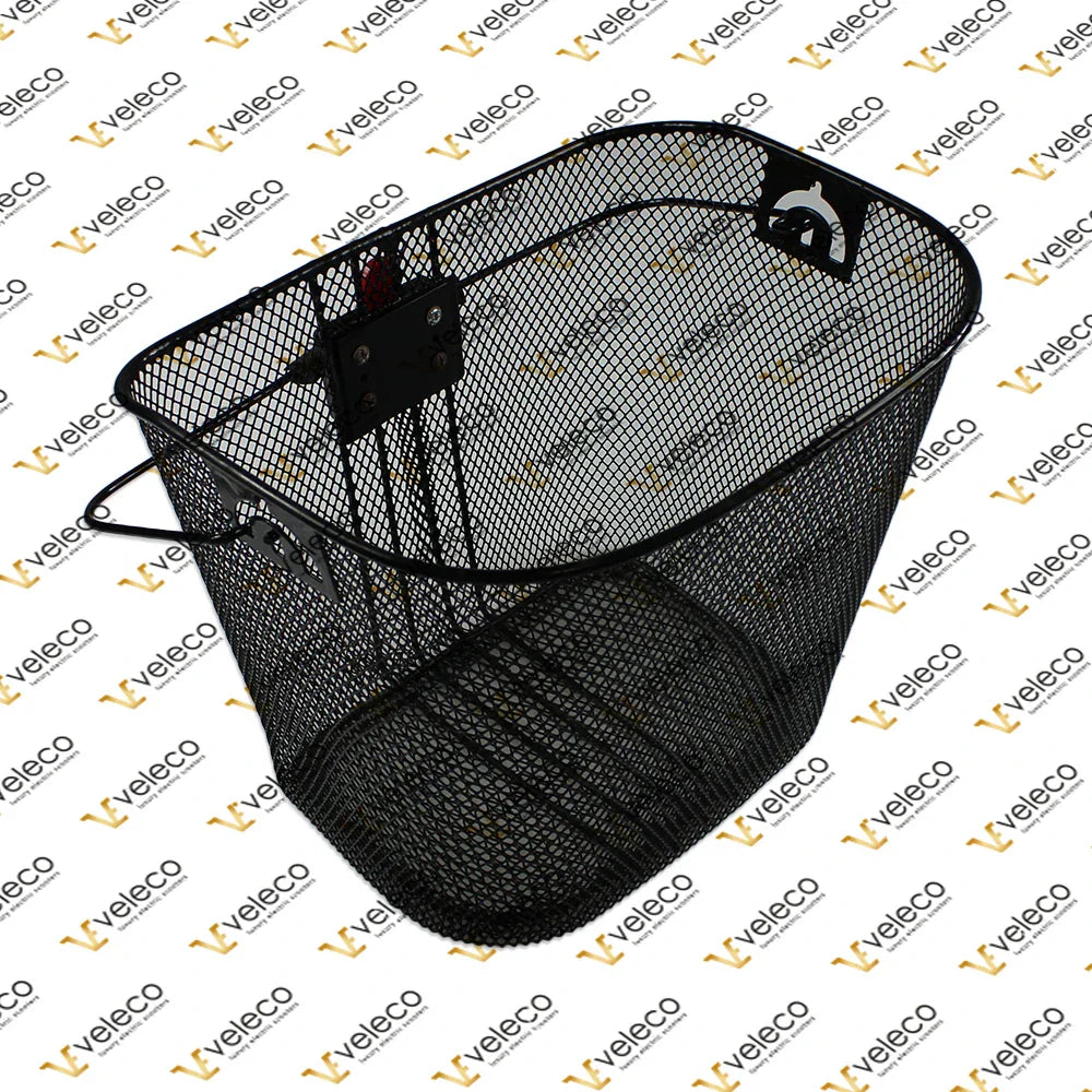 Basket for Veleco ZT16 – black wire mesh basket, top view