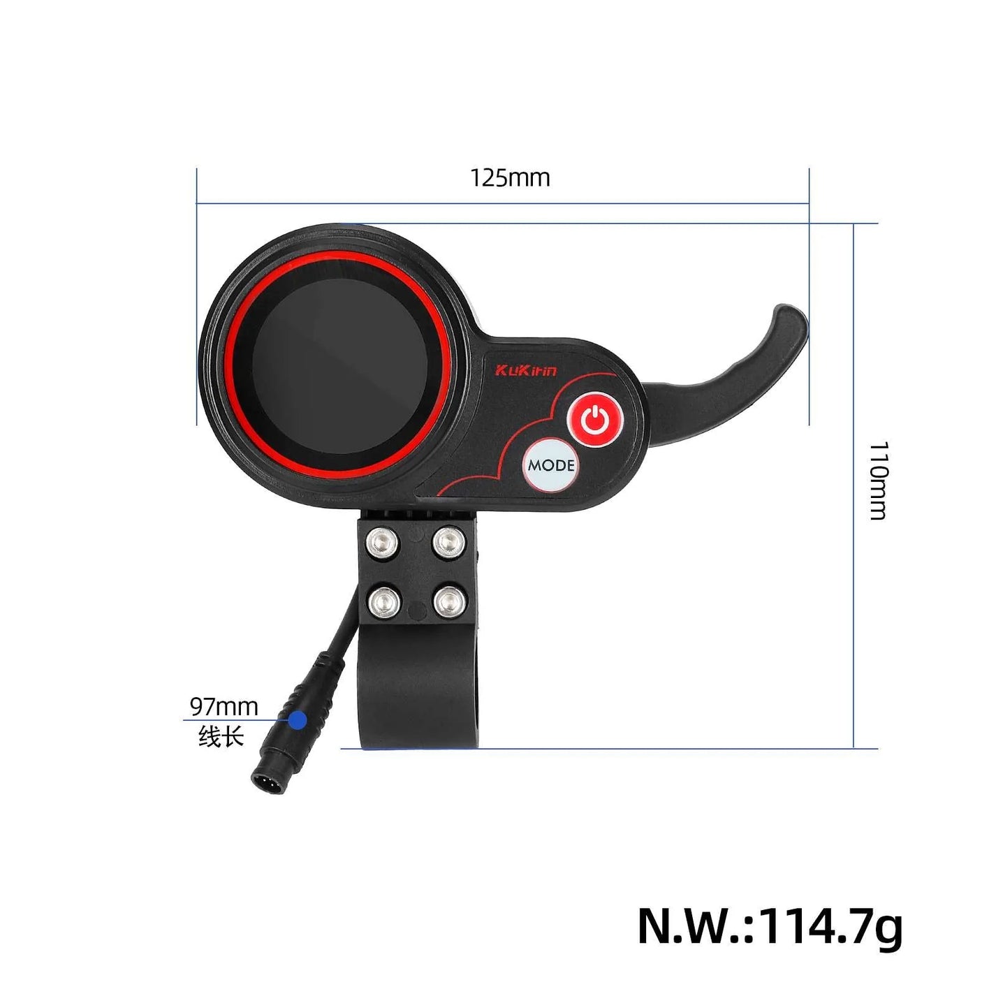 Display with throttle TF-100 6-pin for KuKirin M4 electric scooter