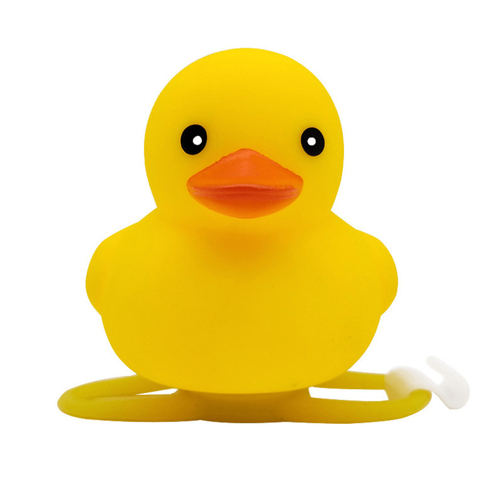 Lucky Duck for Electric Scooter – front view of yellow rubber duck