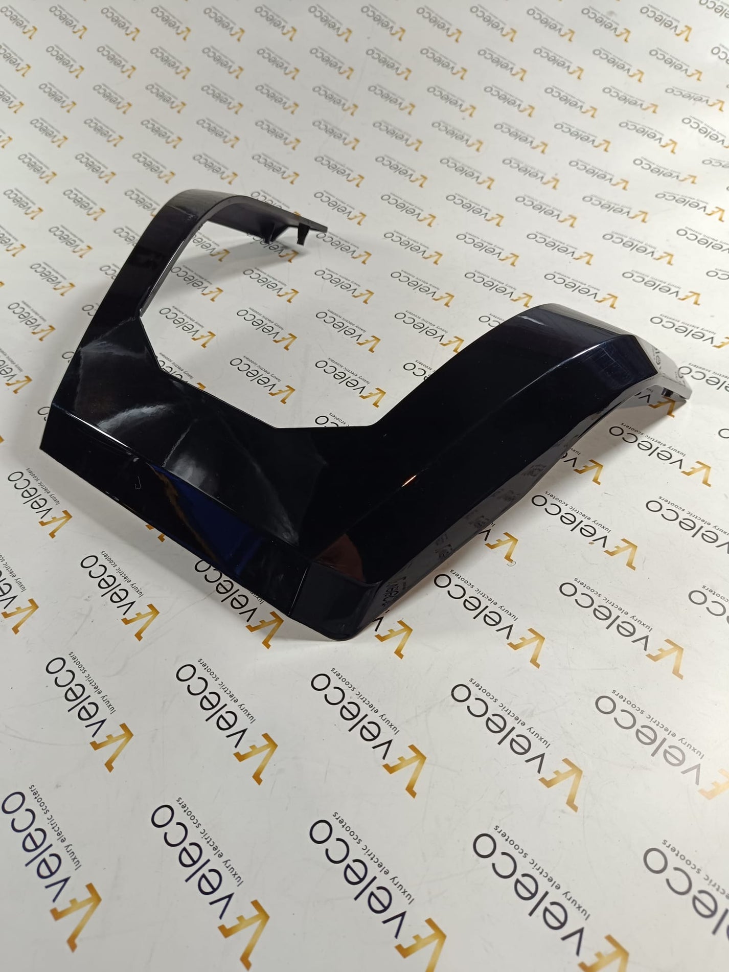 Black Fender Panel for Veleco Sharpy – black fender panel, angled view